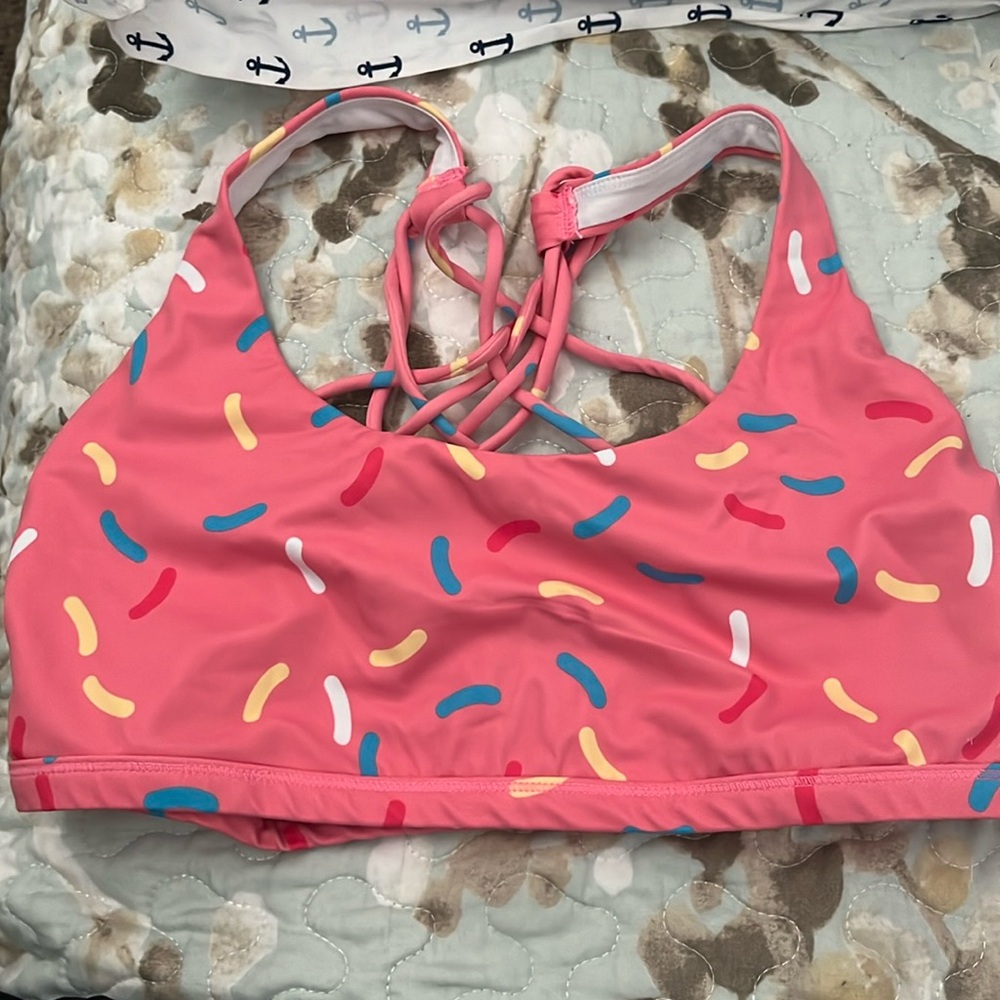 Feed me fight me donut sports bra